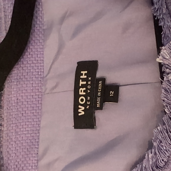 Worth Lavender Fringe Blazer Size 12 NWT - Picture 2 of 12